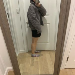 Corduroy purple grey bomber jacket